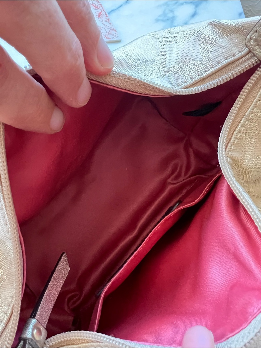 Coach Metallic Signature Canvas Bag in Champagne Gold - Picture 6 of 7
